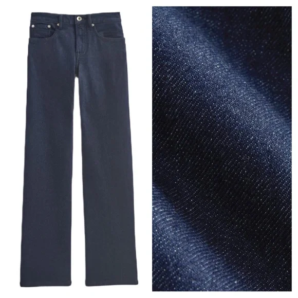 NWT! EVERLANE Column Jean in Pure Blue w a Wide Straight Leg, size 28 - Picture 2 of 10